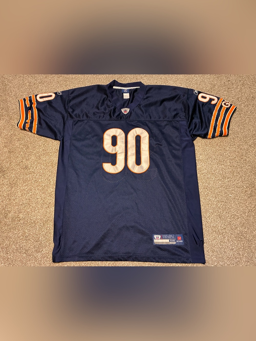 Julius Peppers Chicago Bears #90 On-Field Reebok NFL Jersey Size 56